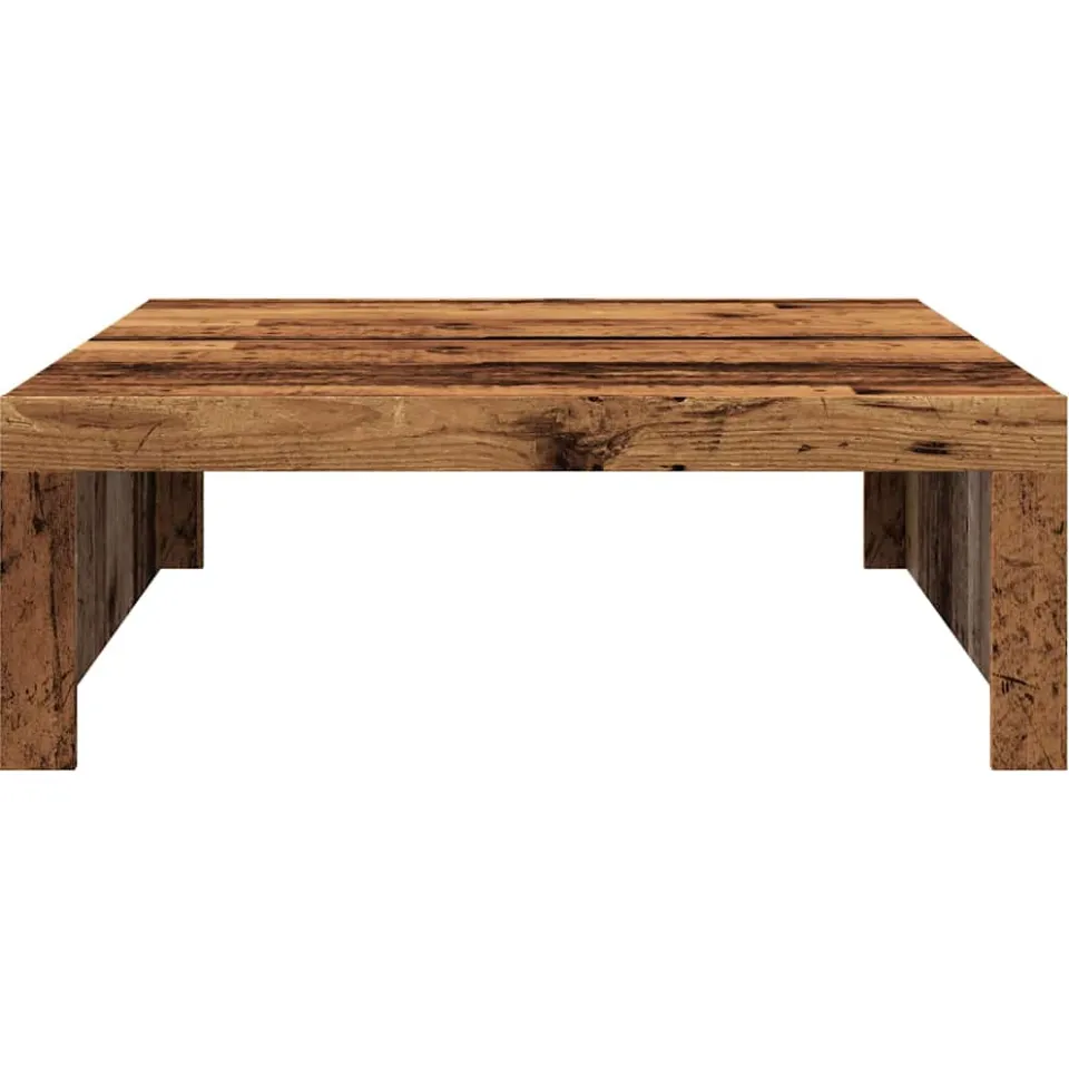 vidaXL Salontafel 100x100x35 cm bewerkt hout oude houtkleurig bruin, foto 4