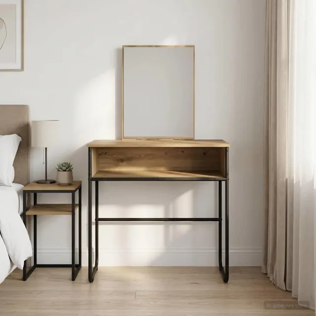vidaXL Plafondtafel Artisanaal eiken 81 x 40 x 131 cm Bewerkt hout, foto 2