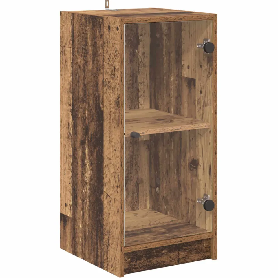 vidaXL Dressoir Oud hout 35 x 37 x 76 cm Bewerkt hout bruin, foto 3