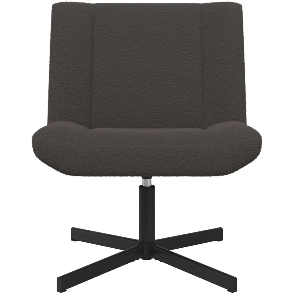 vidaXL Draaistoel Donkergrijs 63 x 75 x 76 cm Schapenvacht grijs, foto 2