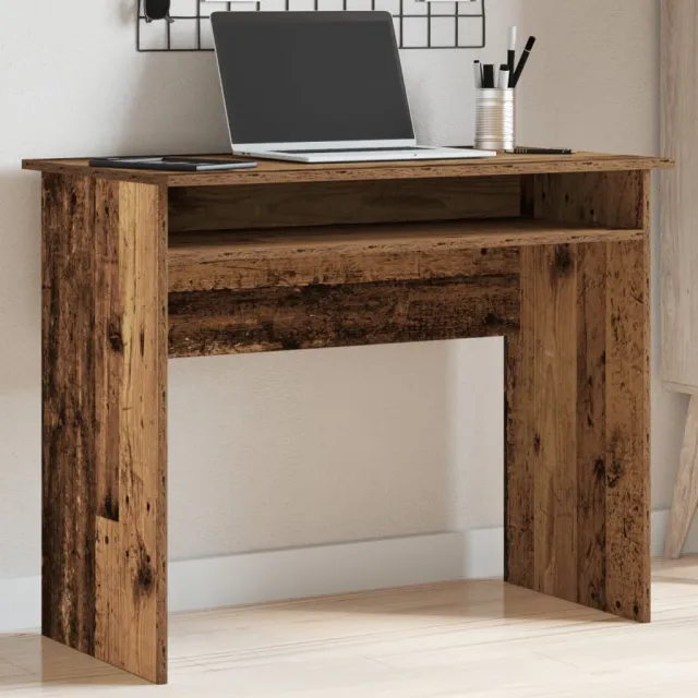 vidaXL Bureau 90x50x74 cm bewerkt hout oud houtkleurig Bruin