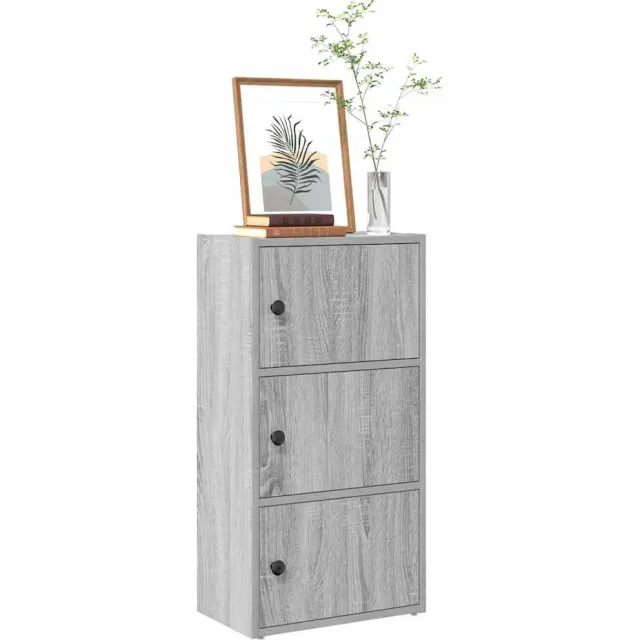 vidaXL Boekenkast 40x24x77 cm bewerkt hout grijs sonoma eikenkleurig