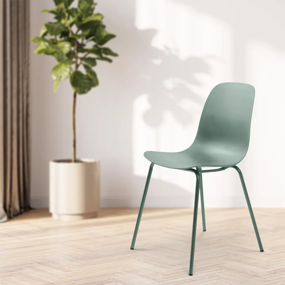 Lisomme Suus kunststof eetkamerstoel groen, foto 2