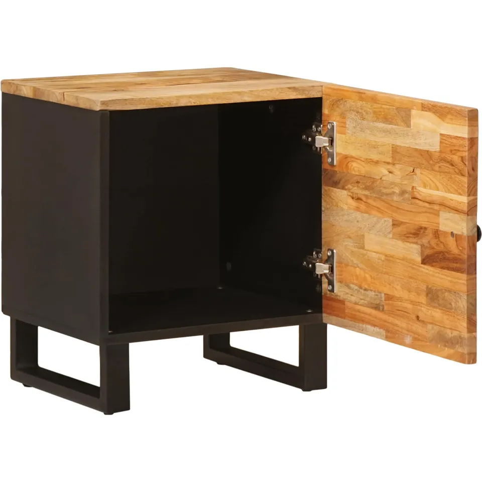 vidaXL Nachtkastje Bruin 40 x 33 x 46 cm Massief Mango Hout