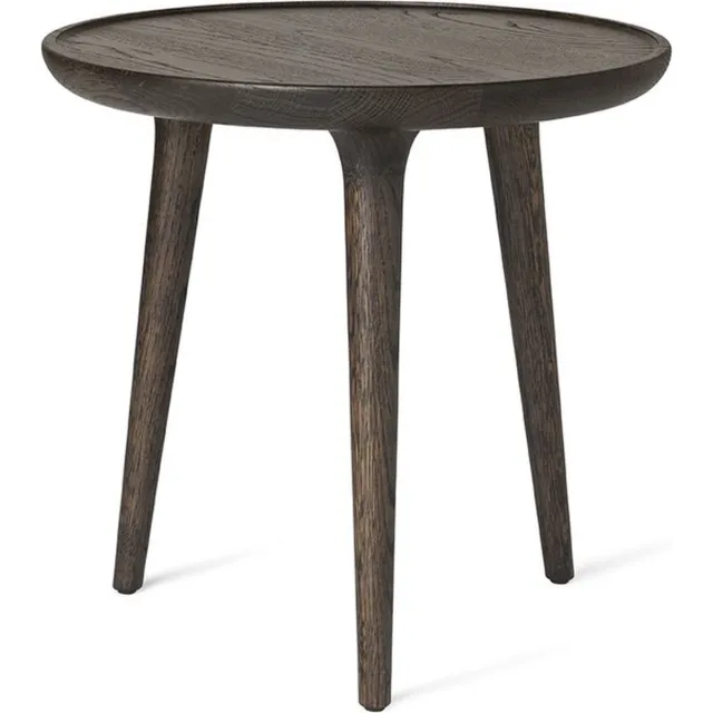 Mater Design ACCENT TABLE (Small) - Ronde bijzettafel van Sirka grijs FSC® eiken - Ø45 x h42cm Donkergrijs