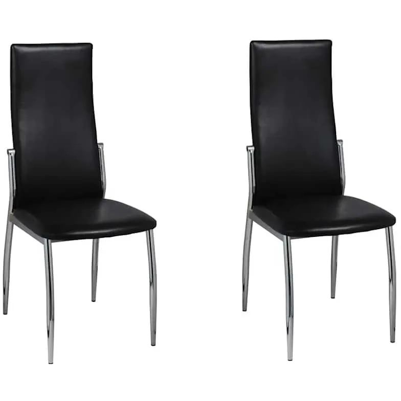 vidaXL Eetkamerstoelen 2 st kunstleer zwart, foto 3