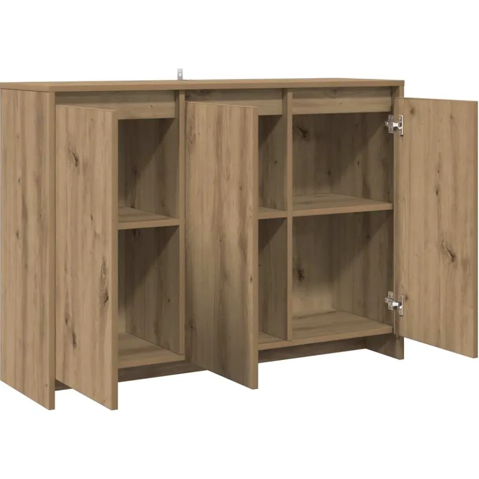 vidaXL Dressoir 102x33x75 cm bewerkt hout artisanaal eikenkleurig, foto 4
