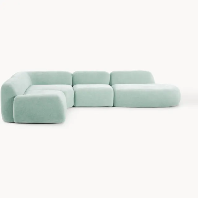 Westwing Collection XL modulaire hoekbank Wolke Lichtgroen