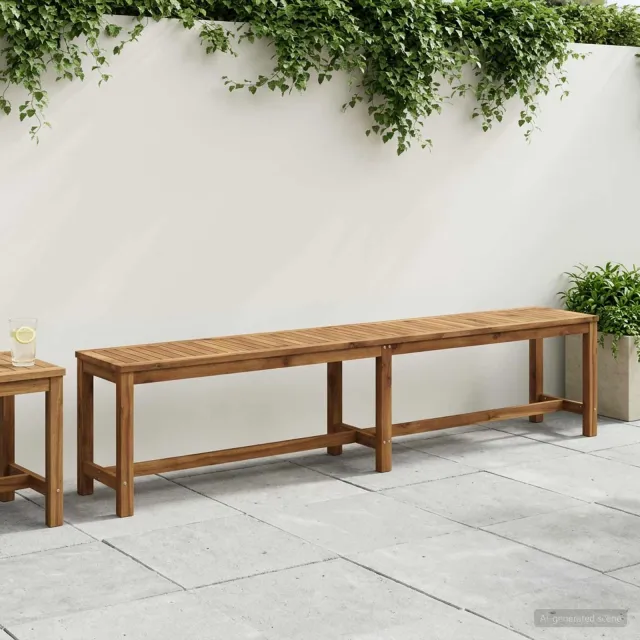 vidaXL Tuinbank LAREN 201 x 35 x 45 cm Massief Acaciahout Naturel Bruin