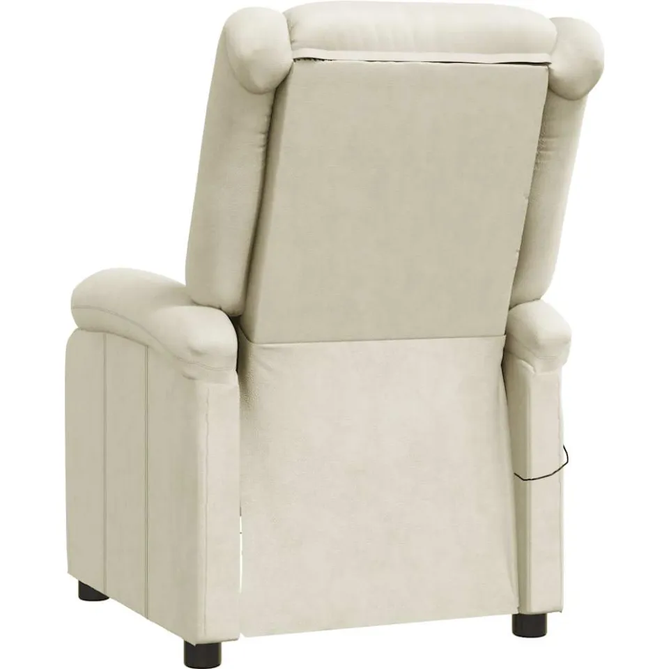 vidaXL Massagestoel kunstleer crèmewit, foto 4