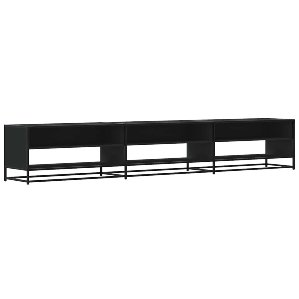 vidaXL Tv-meubel 270x40x46 cm bewerkt hout zwart, foto 3