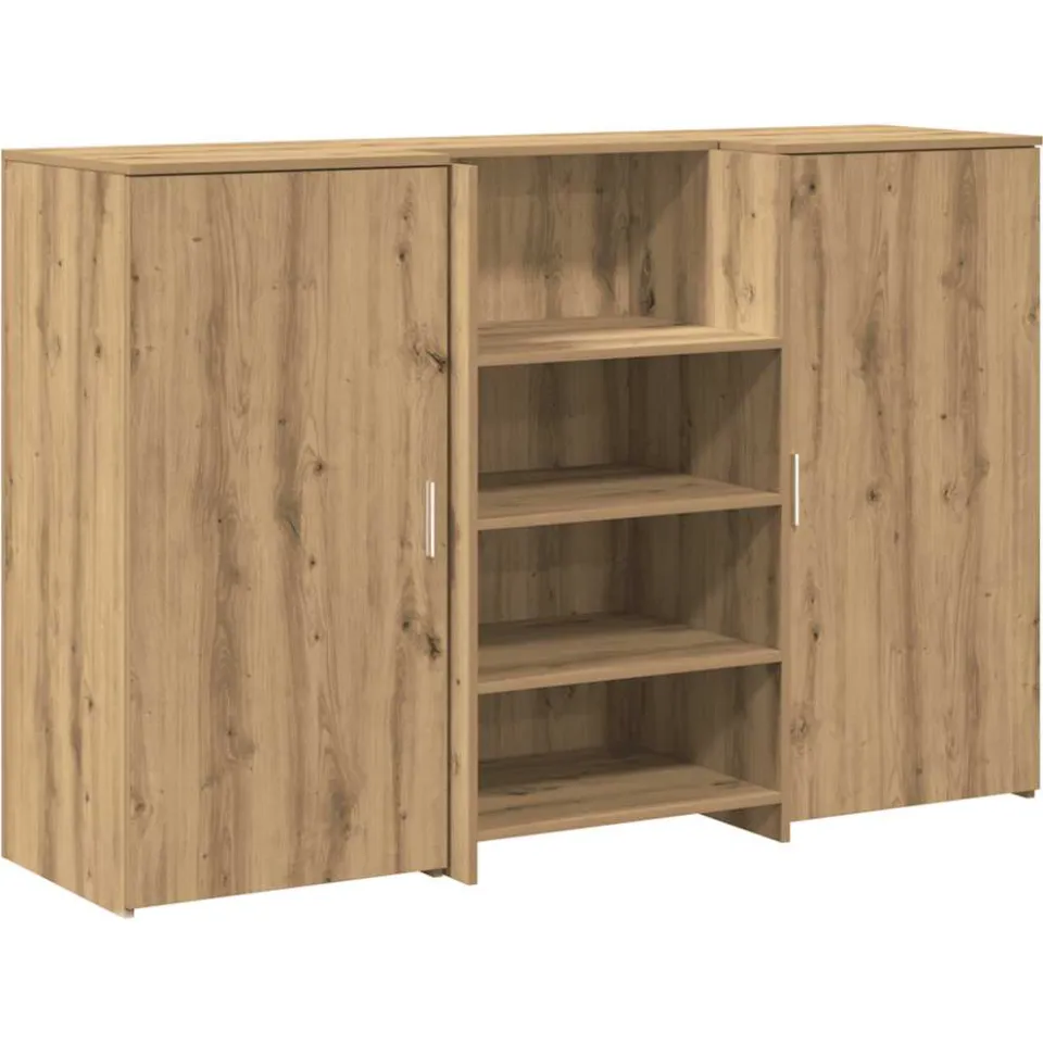 vidaXL Receptiebalie 155x50x103,5cm bewerkt hout artisanaal eikenkleur, foto 3
