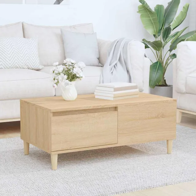 vidaXL Salontafel 90x50x36,5 cm bewerkt hout sonoma eikenkleurig, foto 2