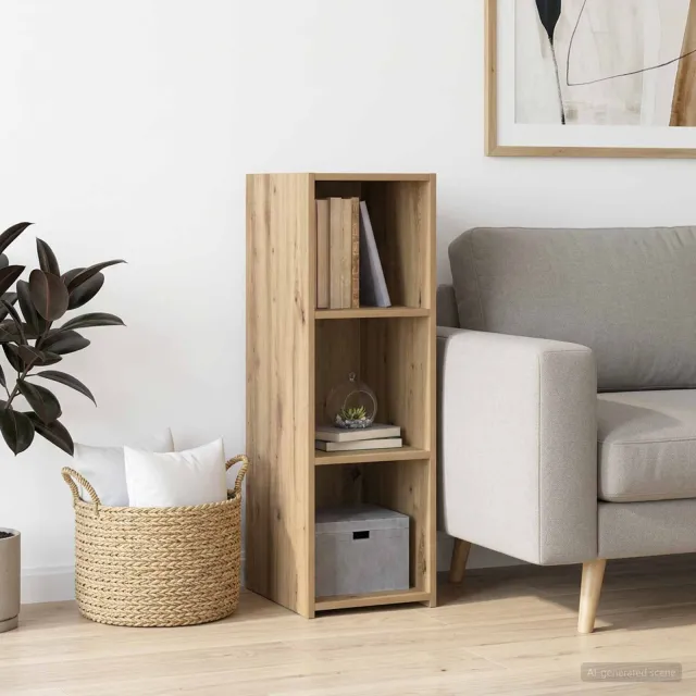 vidaXL Dressoir Artisanaal eiken 30 x 41 x 93 cm Bewerkt hout, foto 2