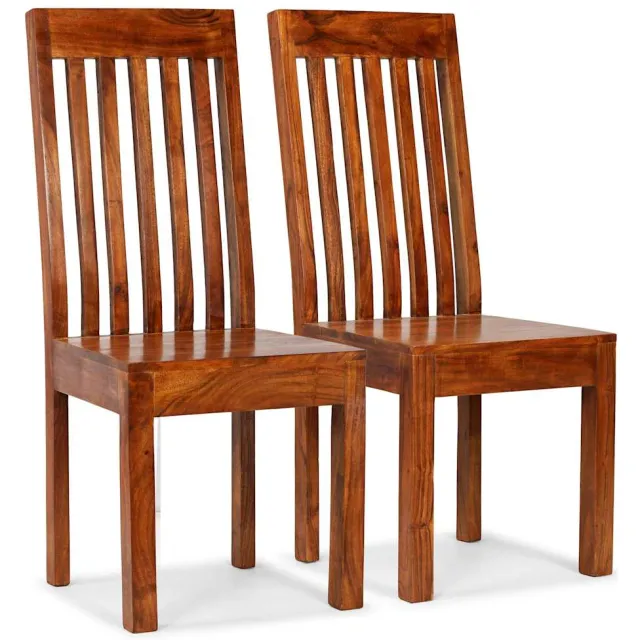 vidaXL Eetkamerstoelen 2 st modern hout met honingafwerking Bruin