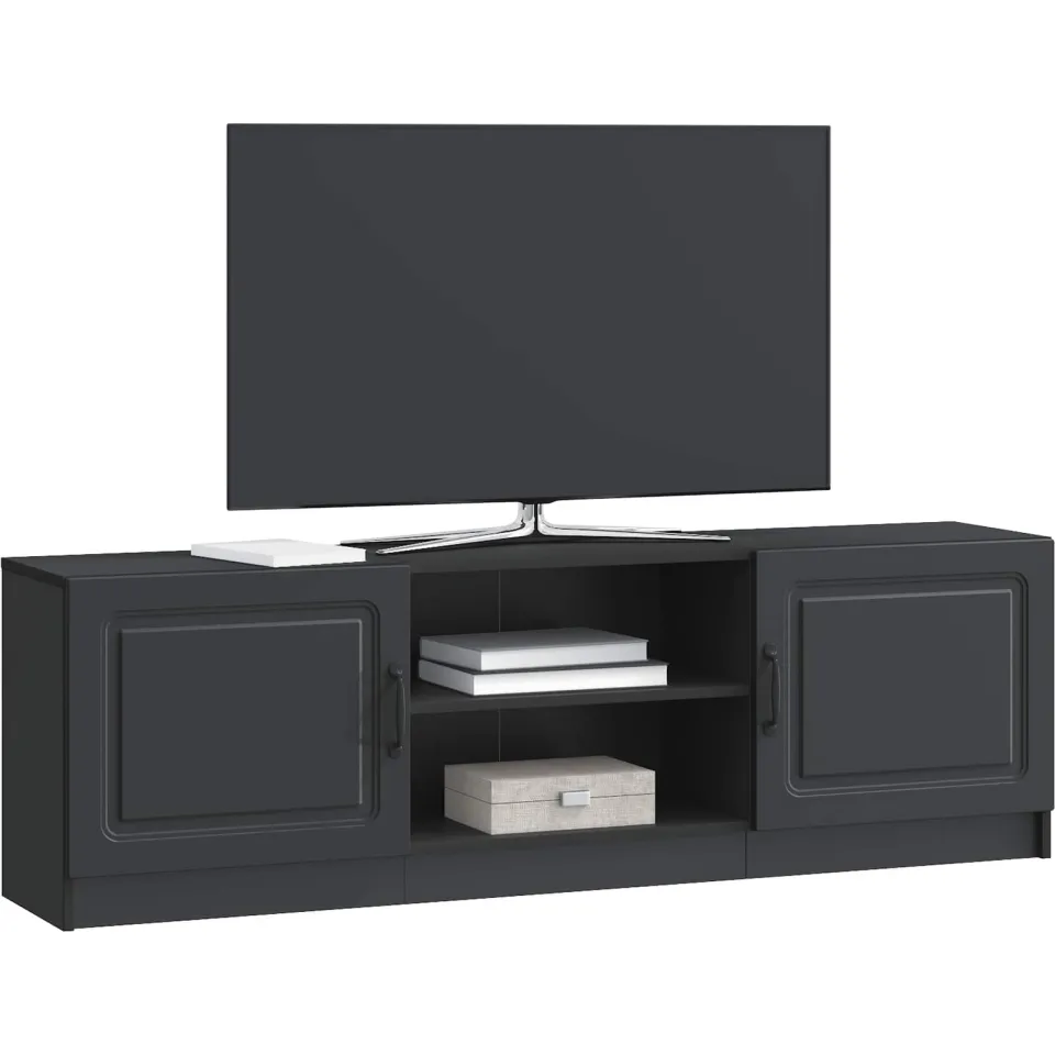 vidaXL TV-kast Zwart 150 x 31 x 47 cm Bewerkt hout