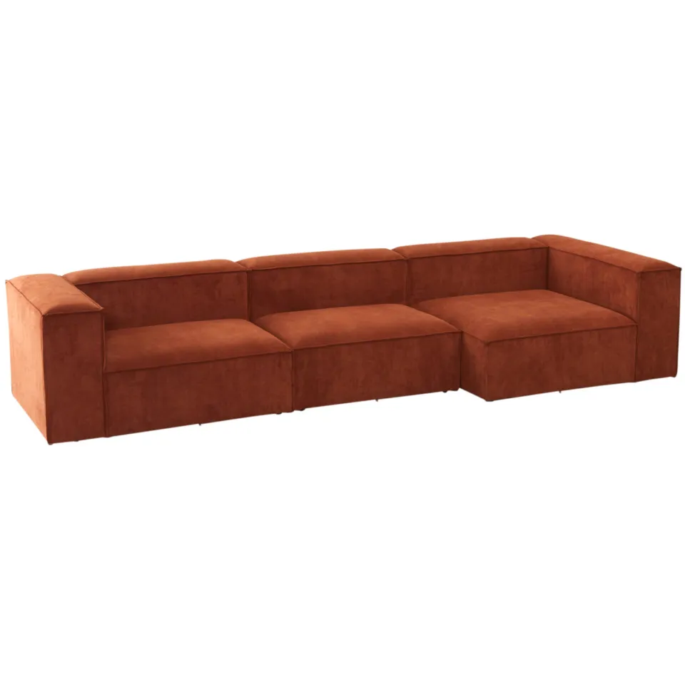 NOUS Living hoekbank rechts Igor - terracotta, foto 4