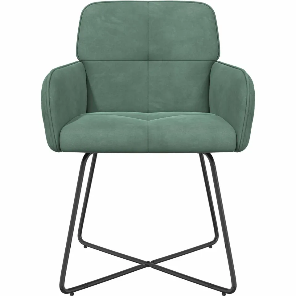 vidaXL Eettafelstoelen 2 st fluweel Zeegroen 59 x 56,5 x 86 cm
