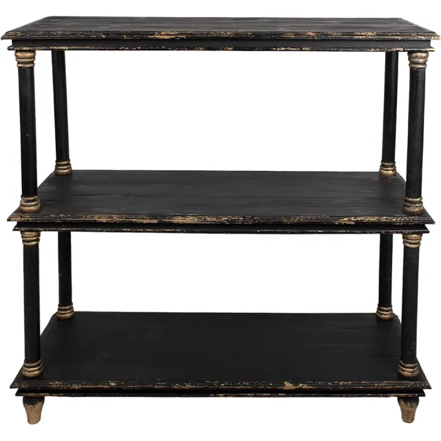 Clayre & Eef Boekenkast 110x40x113 cm Zwart Hout