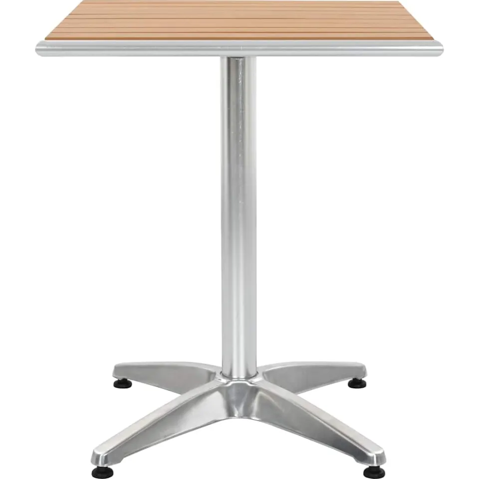 vidaXL Tuintafel 60x60x70 cm aluminium en HKC zilverkleurig, foto 2