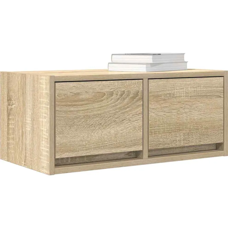 vidaXL Tv-meubelen 2 st 60x31x25,5 cm bewerkt hout sonoma eikenkleurig