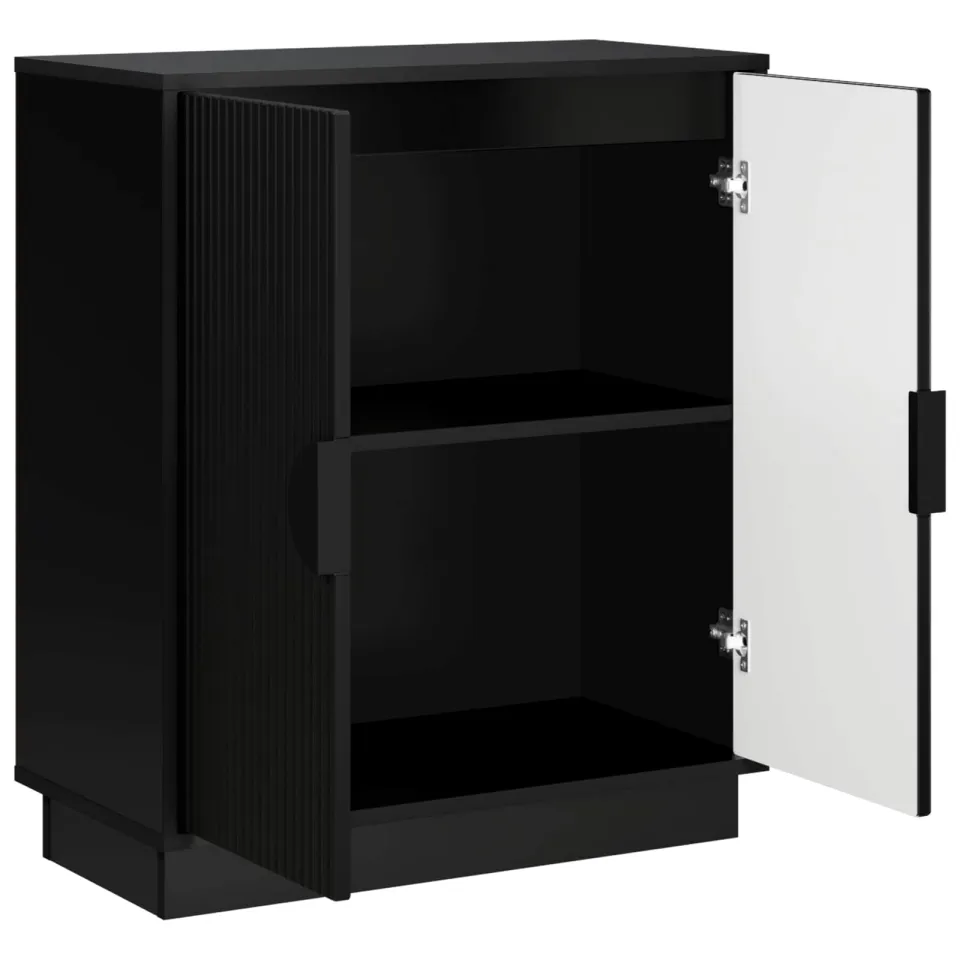 vidaXL Dressoir VENRAY Zwart 66 x 33 x 77,5 cm Bewerkt hout