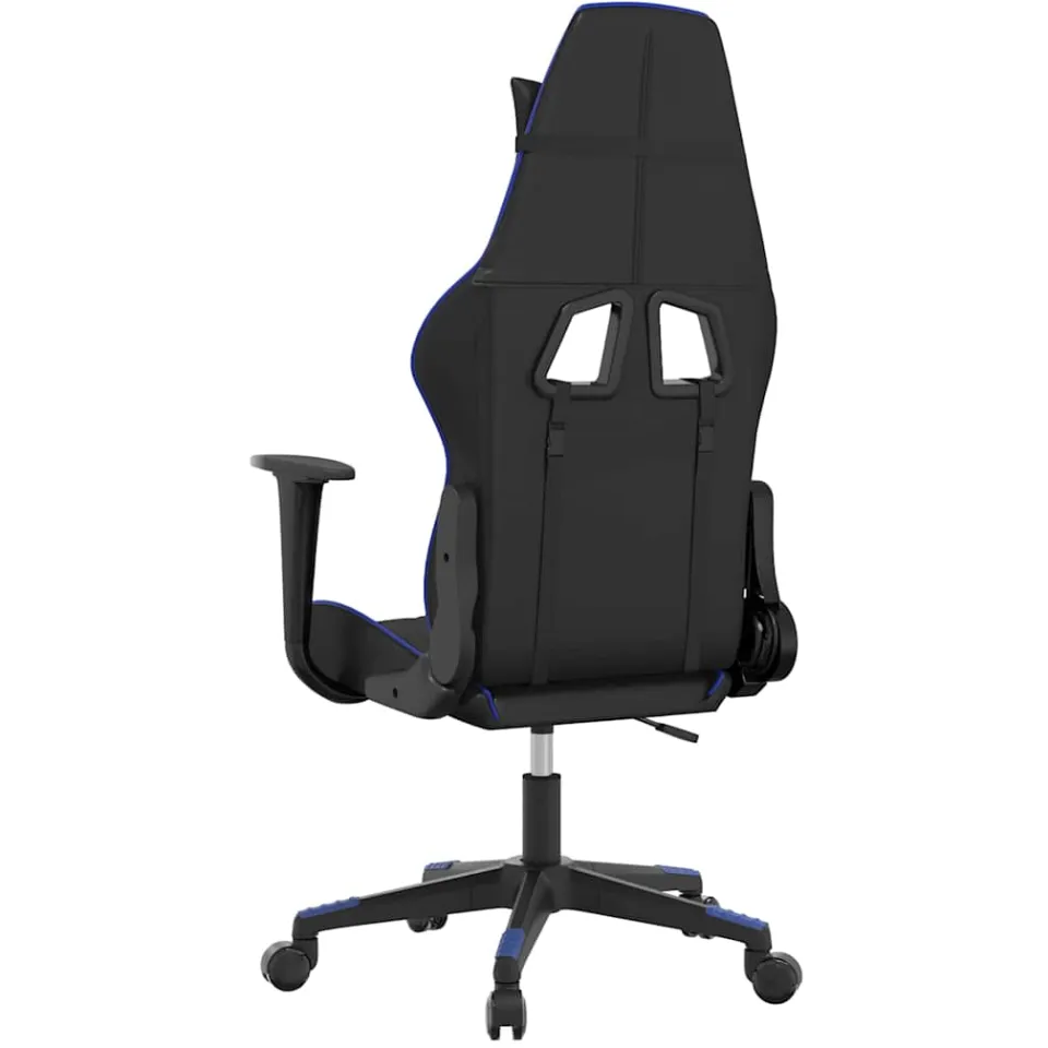 vidaXL Gamestoel kunstleer zwart en blauw, foto 4