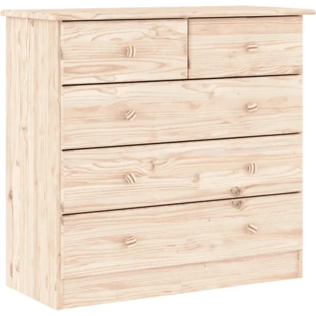 vidaXL Ladekast - ALTA - 77x35x73 - cm - massief - grenenhout naturel