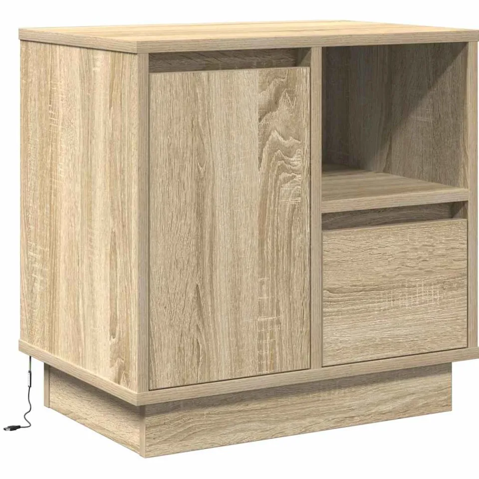 vidaXL Nachtkastje 2 st Sonoma Eiken 50 x 34,5 x 50 cm. Bewerkt hout, foto 4