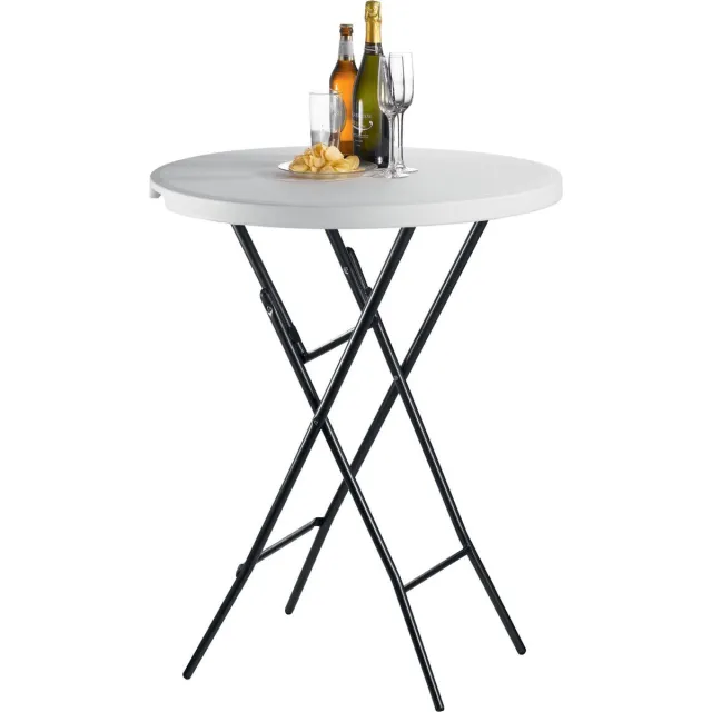Saro statafel | 110(h) x 80 Ø cm wit