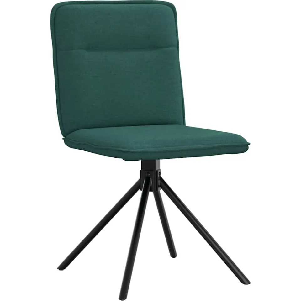vidaXL Eetkamerstoelen 2 st stof donkergroen