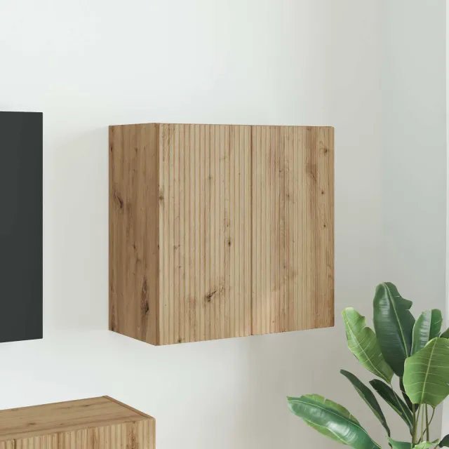 vidaXL TV-wandkast 59,5 x 31 x 60 cm Artisan Eiken Bewerkt hout Bruin
