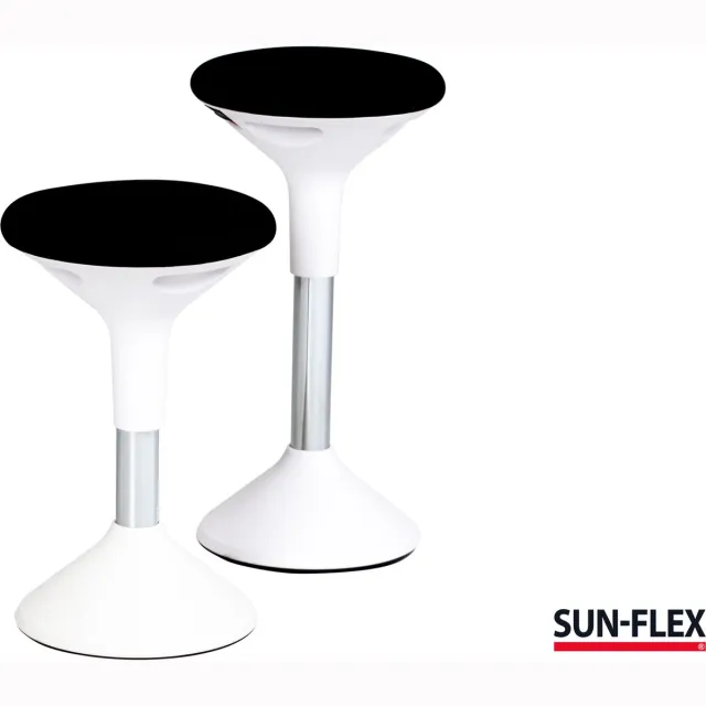 Sun-Flex ®Active - ergonomische balanskruk wit - versterkt de rug - verstelbaar in hoogte 62-71 cm - belasting 120 kg - Zweedse kwaliteit