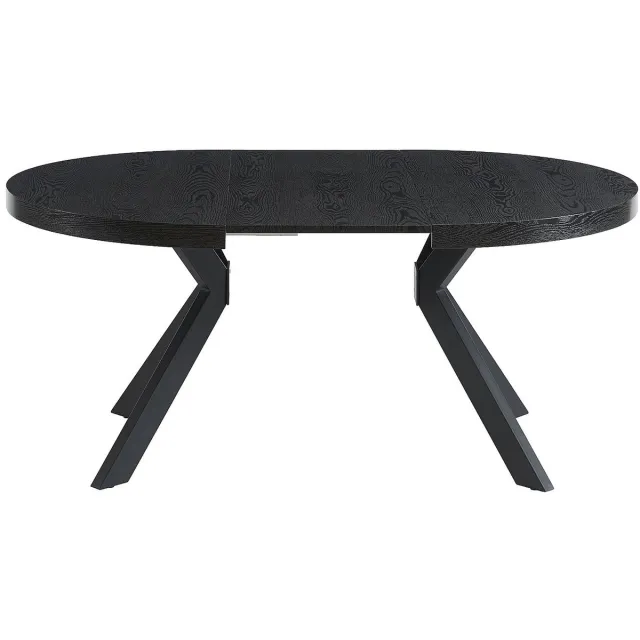 Vente-unique Tafelset KOMONI + 4 stoelen CALENYA - Zwart