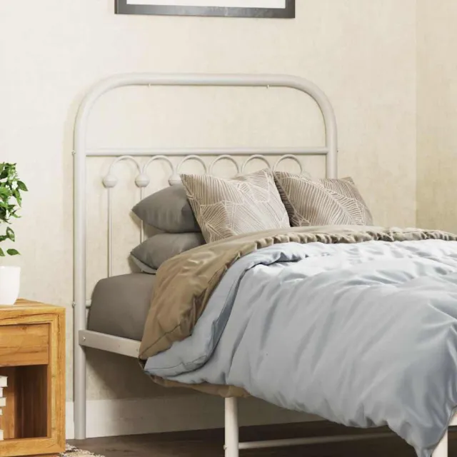 vidaXL Vervangend hoofdbord 75 cm metaal wit