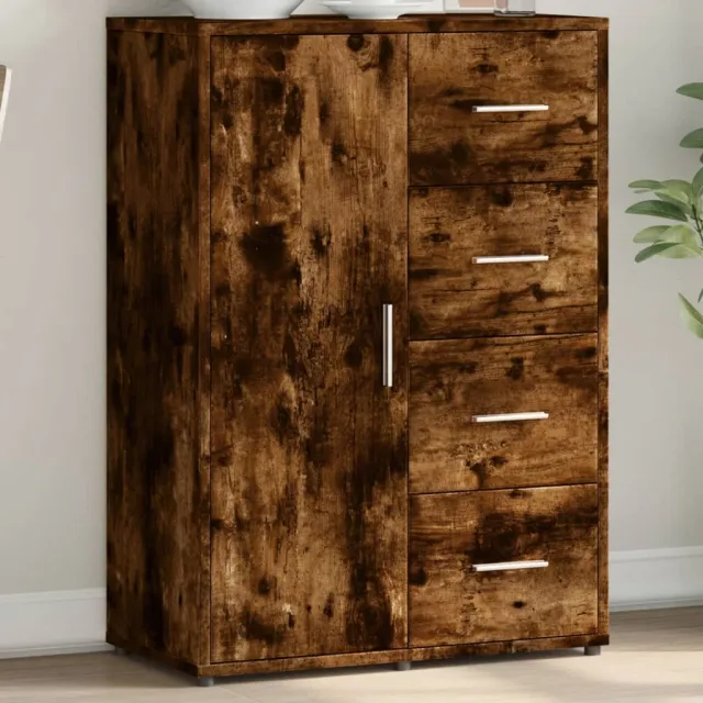 vidaXL Dressoir 60x31x84 cm bewerkt hout gerookt eikenkleurig, foto 2