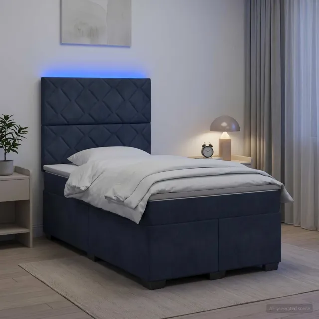 vidaXL Boxspringbed met matras Donkergrijs 120 x 200 cm Fluweel