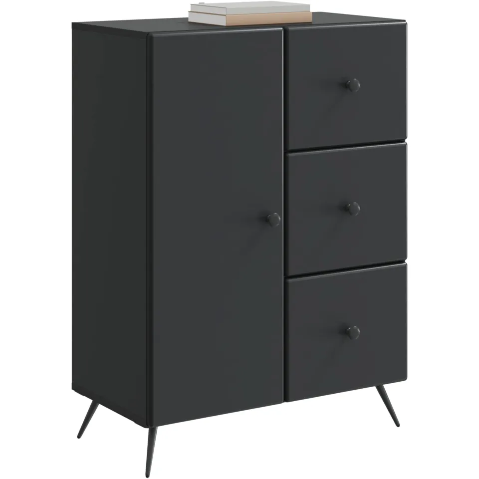 vidaXL Dressoir Zwart 66 x 34,5 x 90 cm Bewerkt hout