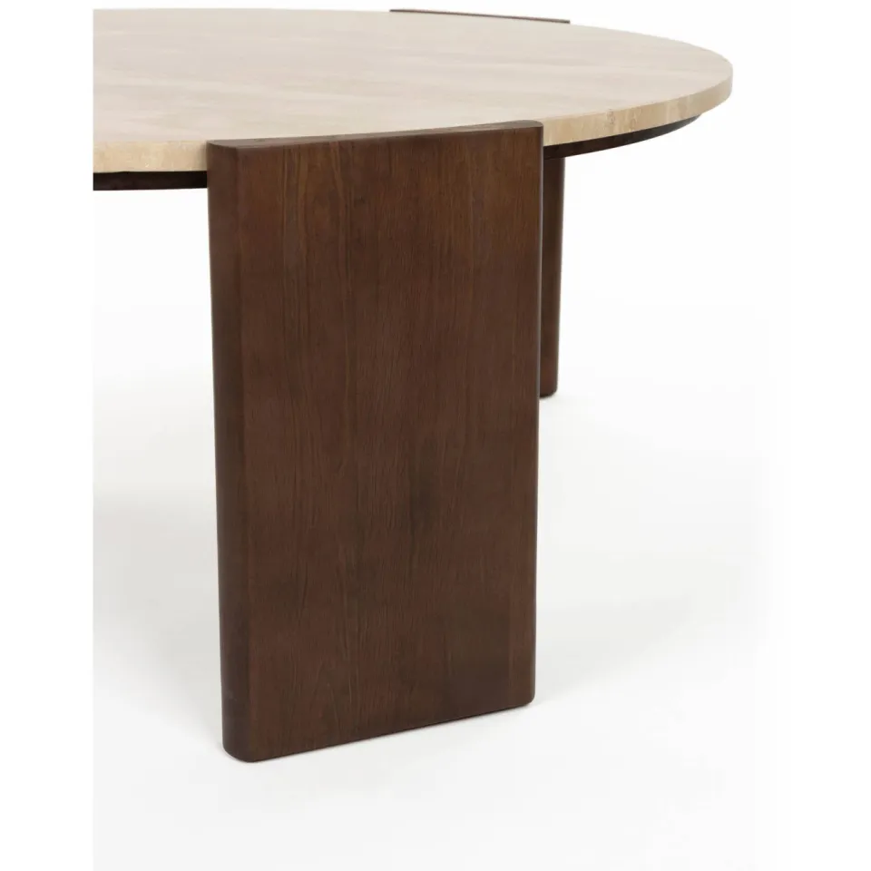 Dutchbone Valcour Salontafel Rond Bruin, foto 4
