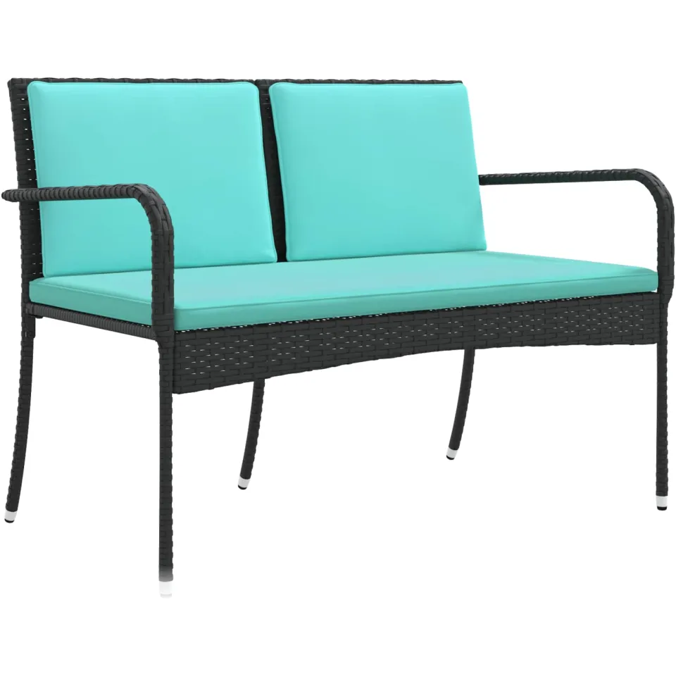 vidaXL Tuinset Zwart poly rattan, foto 4