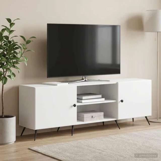 vidaXL TV-kast 150 x 31 x 50 cm Wit Bewerkt hout