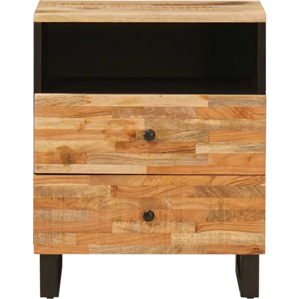 vidaXL Bed kast Bruin 50 x 33 x 62 cm Massief Mango Hout, foto 3