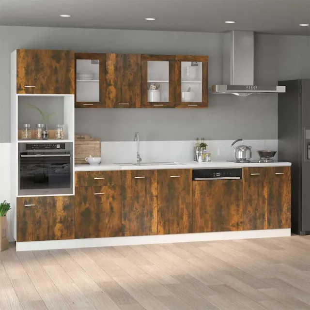 vidaXL Onderkast Lyon 60x46x81,5 cm bewerkt hout gerookt eikenkleurig Bruin