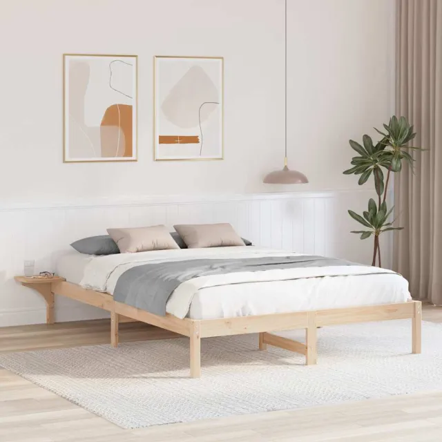 vidaXL Bedframe Naturel 140 x 200 cm Massief grenenhout Bruin