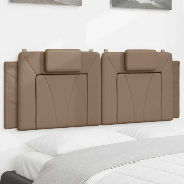 vidaXL Hoofdbordkussen "Viana" 120 cm kunstleer cappuccinokleurig Bruin