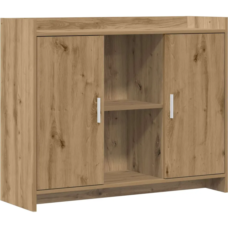 vidaXL Dressoir Artisan Oak 98,5 x 33 x 80 cm Bewerkt hout, foto 3