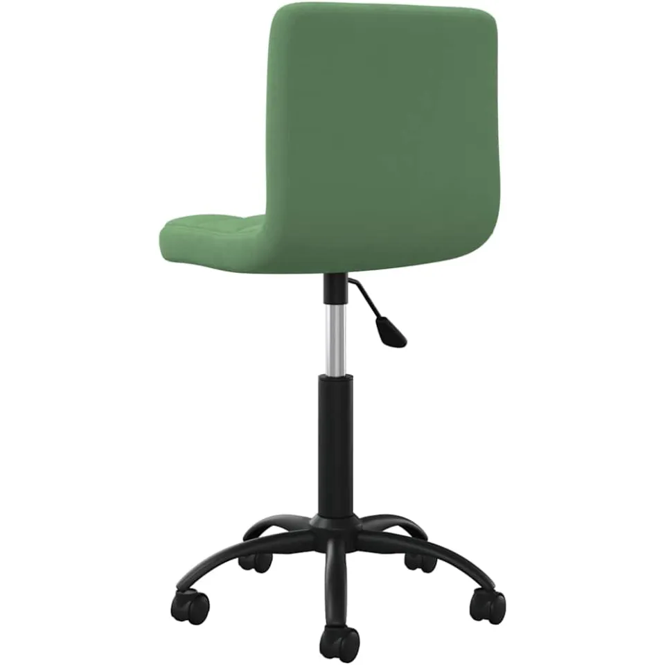 vidaXL Eetkamerstoel draaibaar fluweel donkergroen groen, foto 2