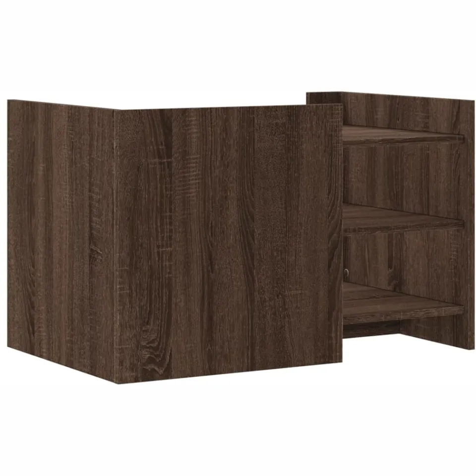 vidaXL Salontafel 80x50x50 cm bewerkt hout bruin eikenkleur, foto 4