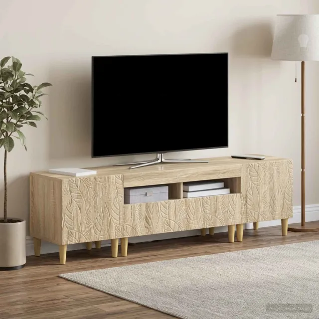 vidaXL 3-delige LED TV-kast DELFT Sonoma Eiken Bewerkt hout, foto 2