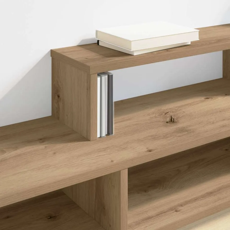 vidaXL TV-stand 150x25x28,5cm Bewerkt hout bruin, foto 4